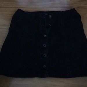 Black buttoned down skirt